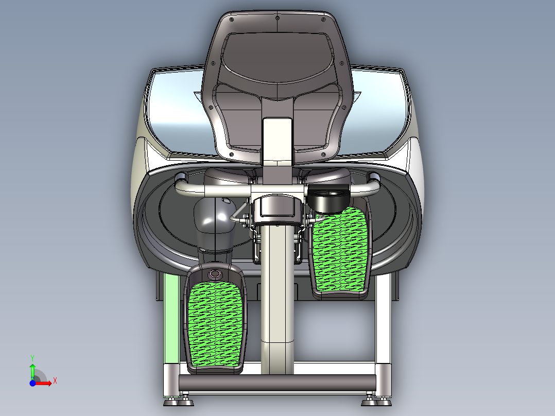 B2004455-螺旋训练器外壳 - 方尖碑前视图