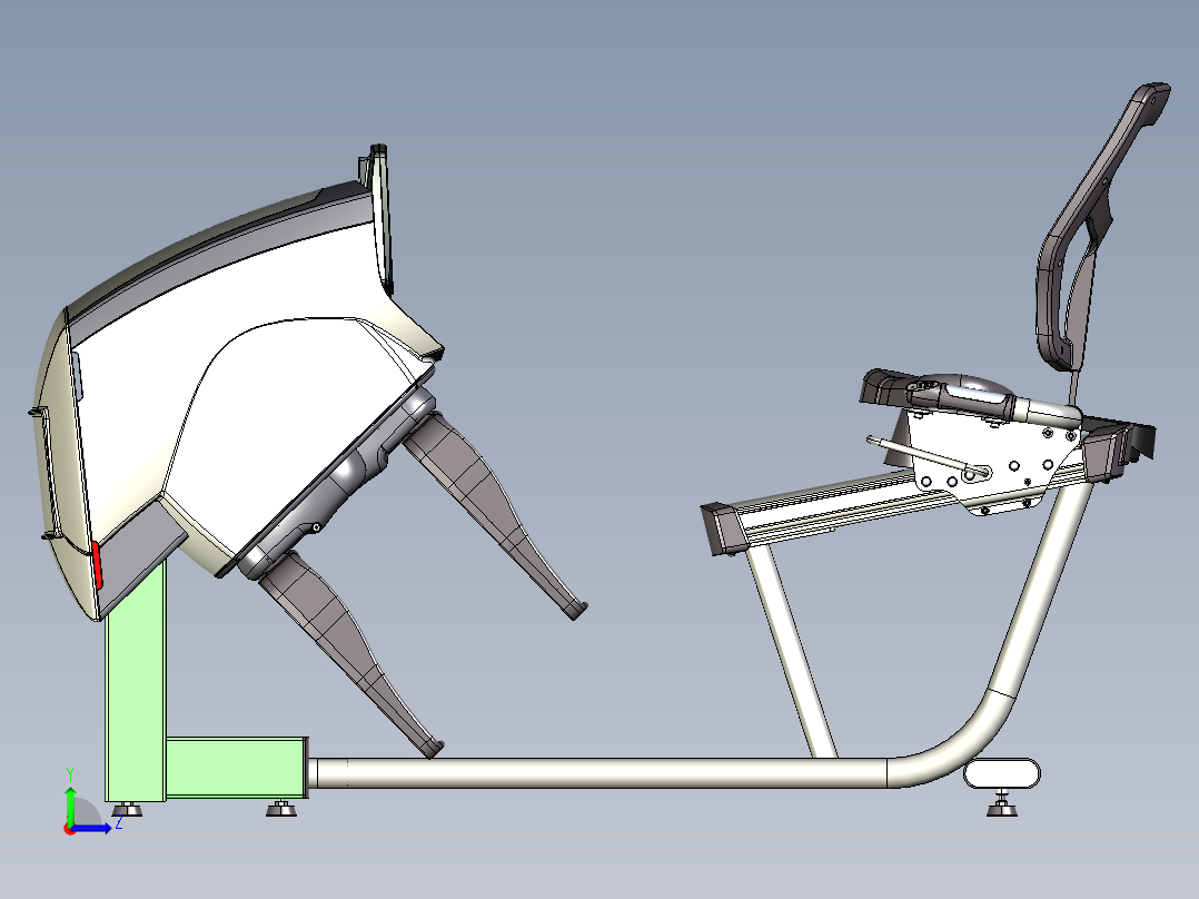 B2004455-螺旋训练器外壳 - 方尖碑左视图