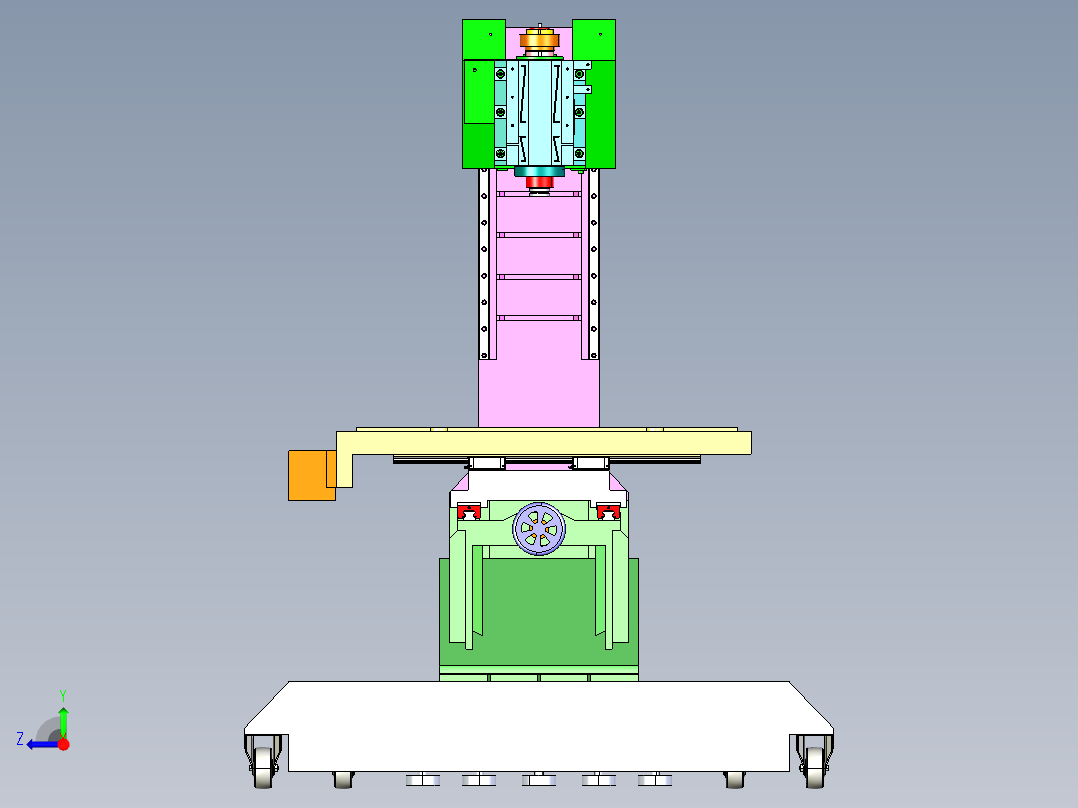 B3004012-铣床右视图