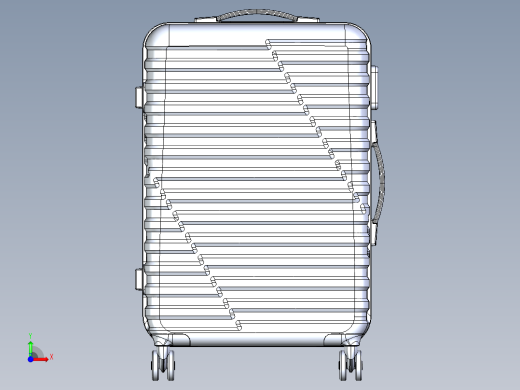 24寸拉杆箱模型前视缩略图
