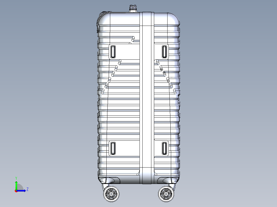24寸拉杆箱模型左视图