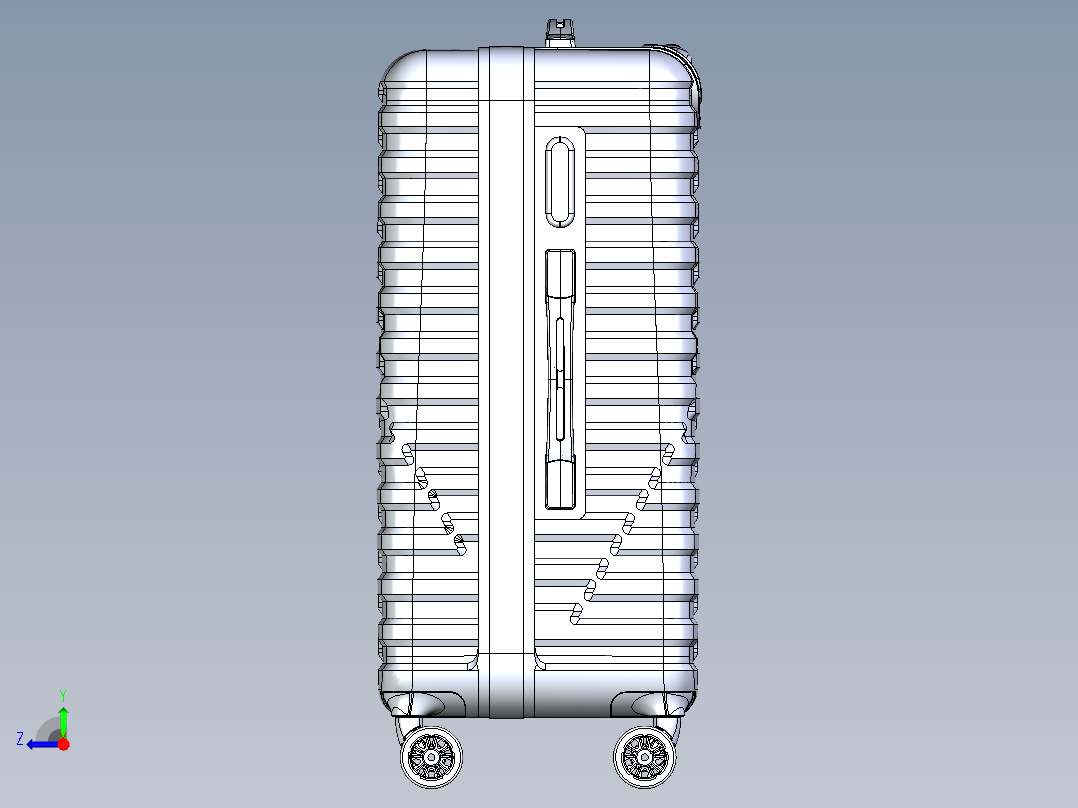 24寸拉杆箱模型右视图