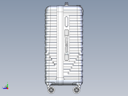 24寸拉杆箱模型右视缩略图