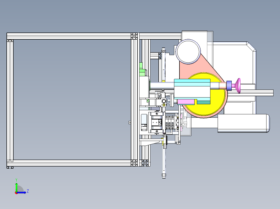 自动耐压铆合移印机设备左视图