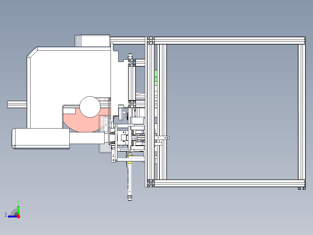 自动耐压铆合移印机设备右视图