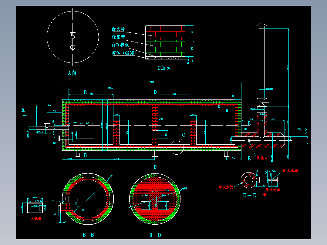 年处理量1000吨硫磺燃烧炉