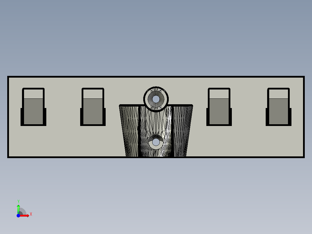 淋浴喷头支架前视图