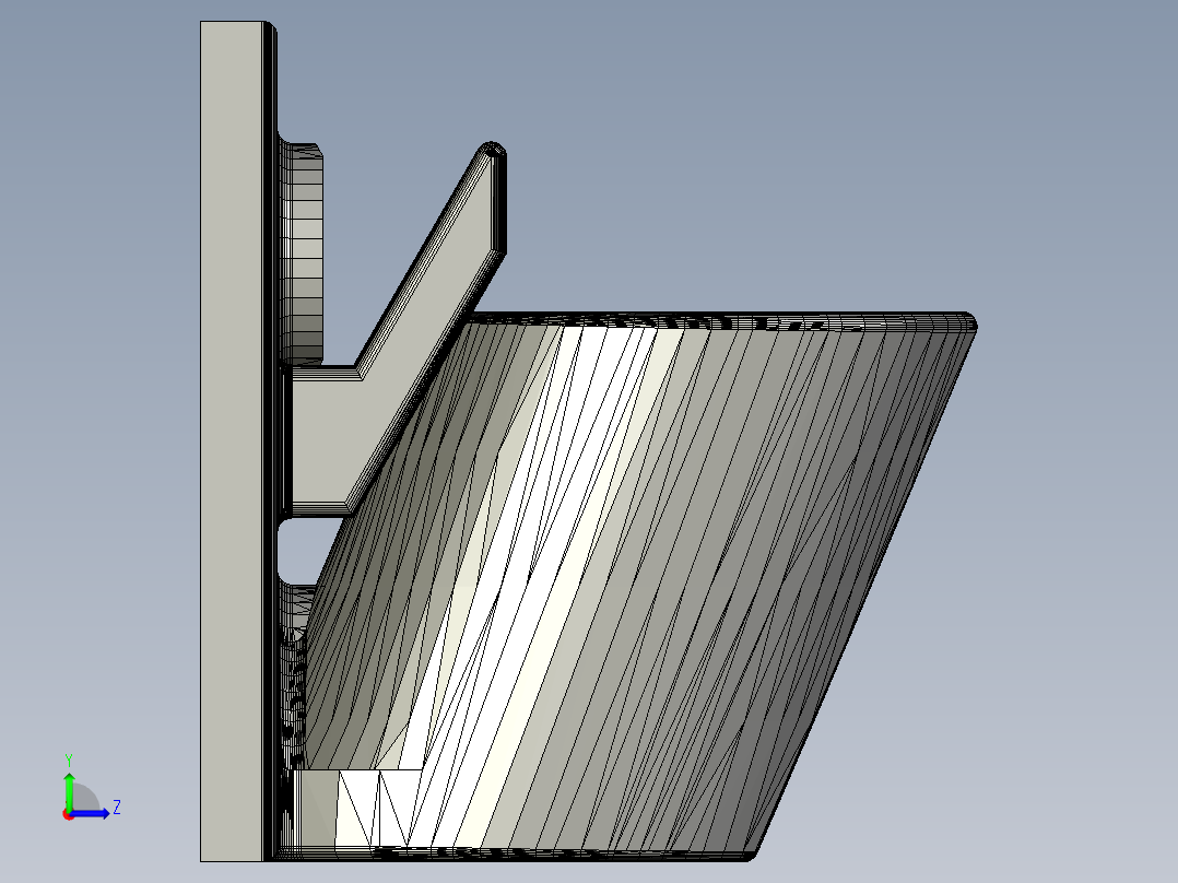 淋浴喷头支架左视图