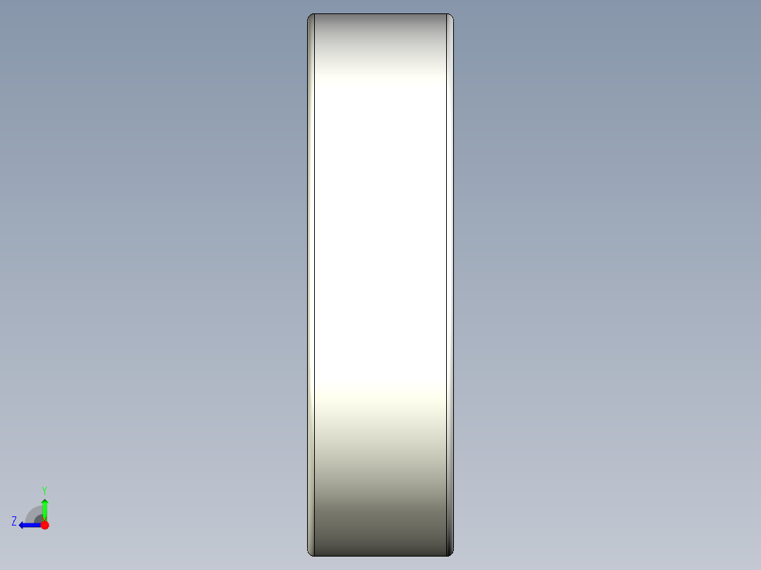 完整的公制600微型系列，双屏蔽轴承库SolidWorks和Step模型右视图