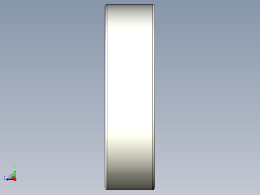 完整的公制600微型系列，双屏蔽轴承库SolidWorks和Step模型右视缩略图