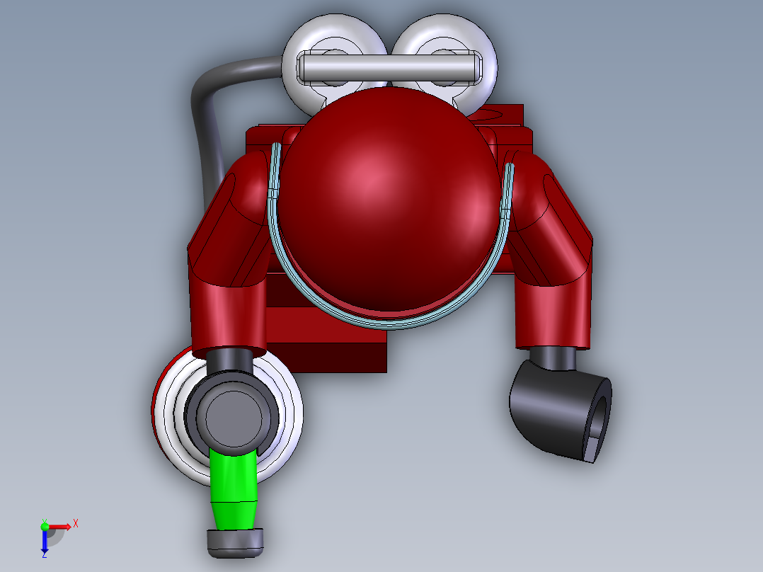 消防员乐高俯视图