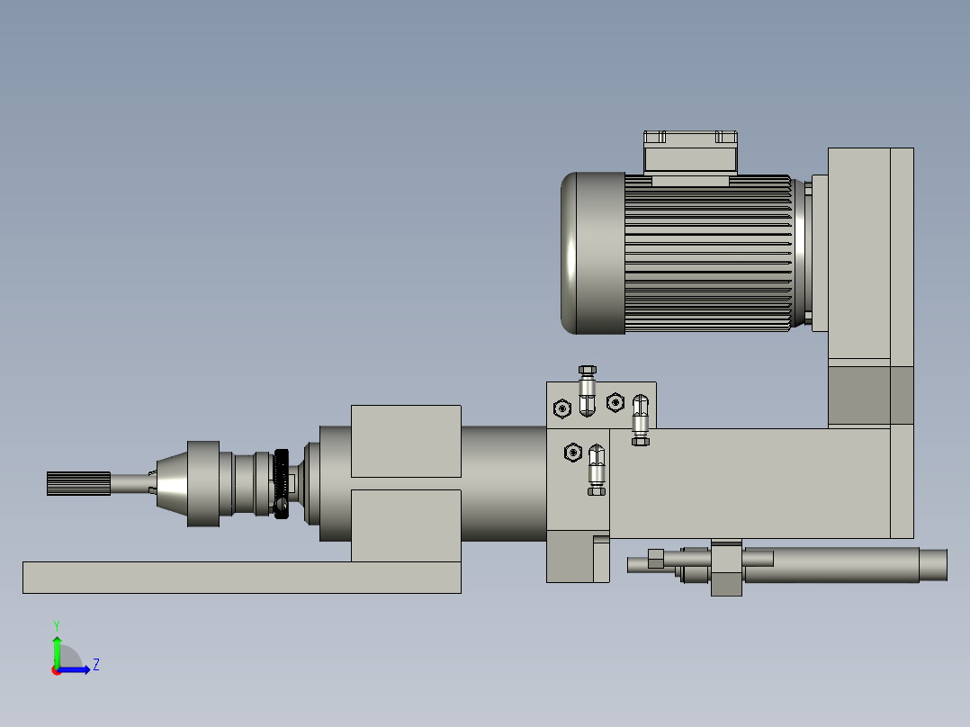 钻削主轴铰孔-移动左视图