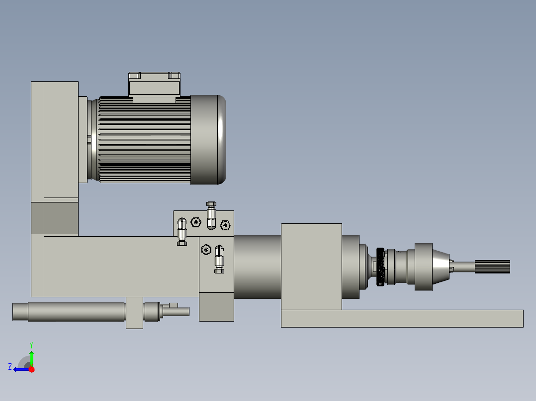 钻削主轴铰孔-移动右视图