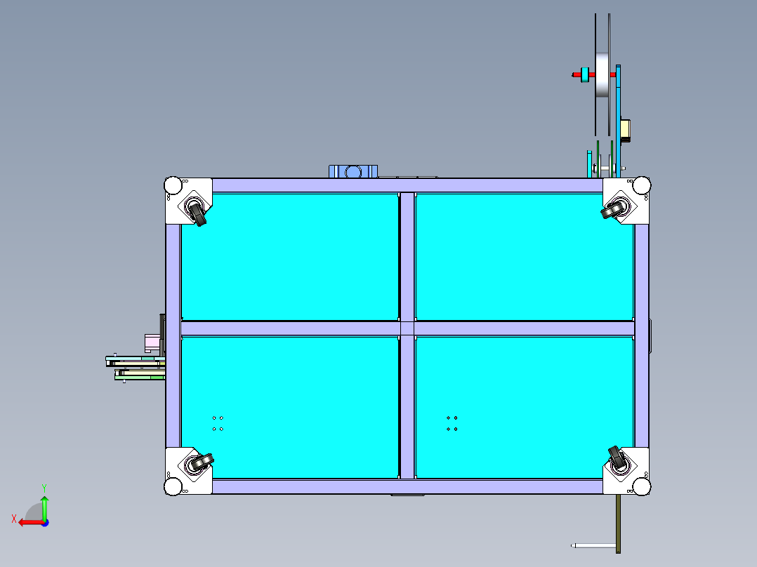 手机充电口總組立圖后视图