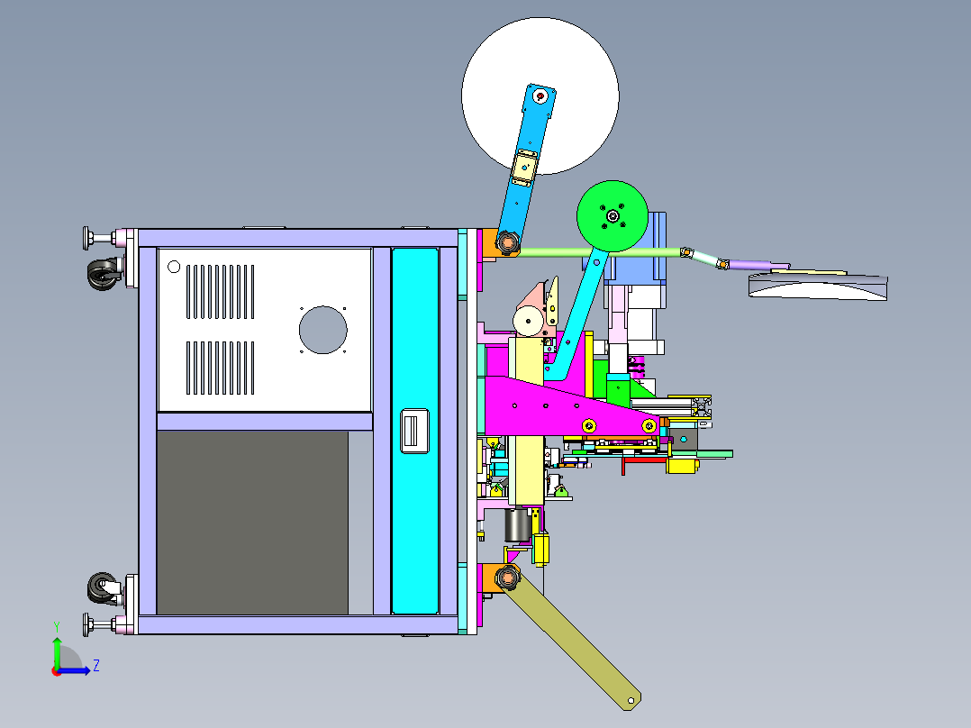 手机充电口總組立圖左视图