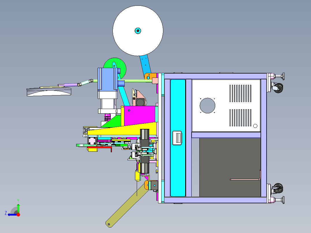 手机充电口總組立圖右视图