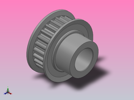 大凸缘型小凸缘型半圆弧形齿同步带轮S3M型_SS3MDC-25-6-dc10-A