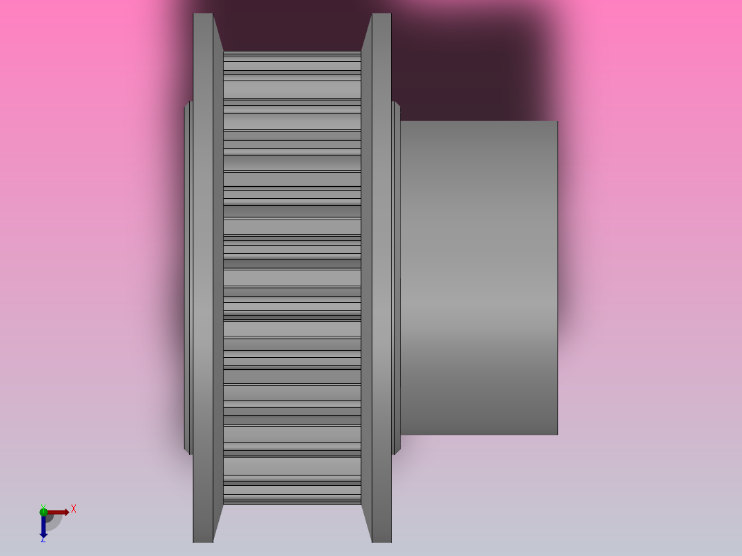 大凸缘型小凸缘型半圆弧形齿同步带轮S3M型_SS3MDC-25-6-dc10-A俯视图