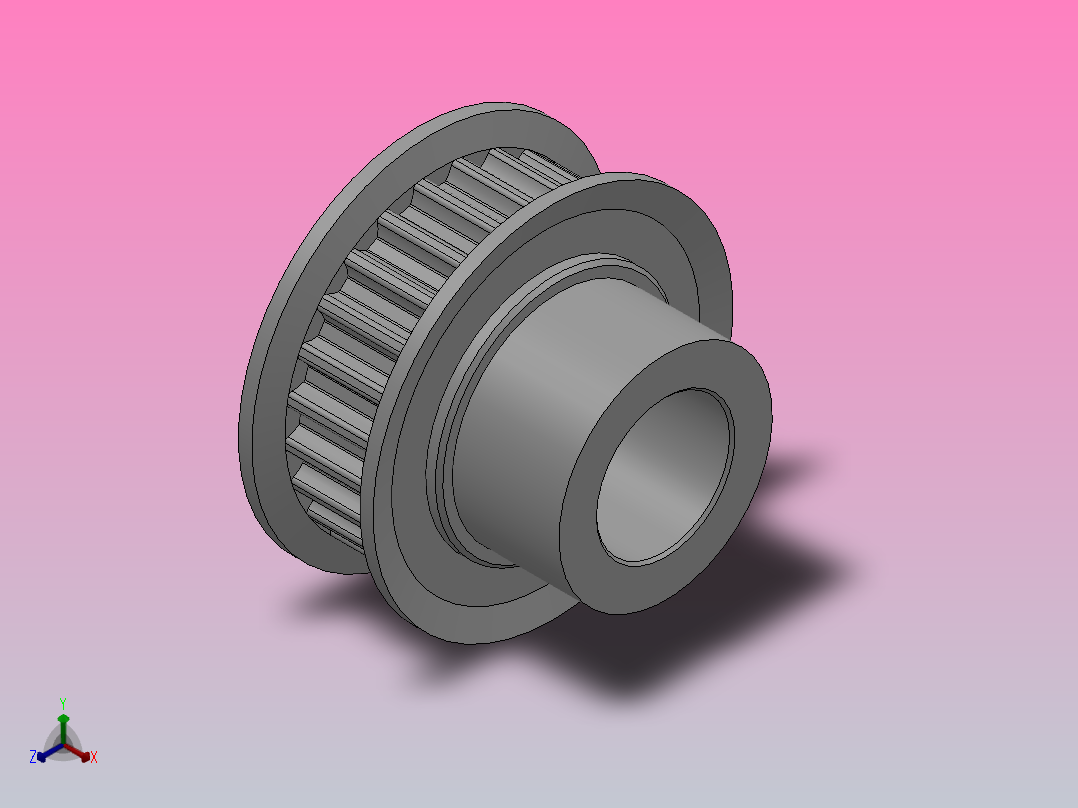 大凸缘型小凸缘型半圆弧形齿同步带轮S3M型_SS3MDC-25-6-dc10-A正等轴测图