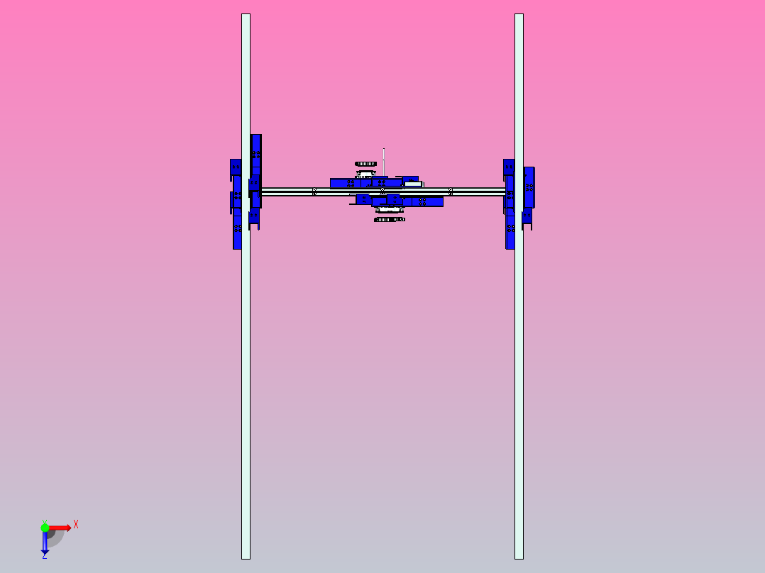 悬挂式起重机俯视图
