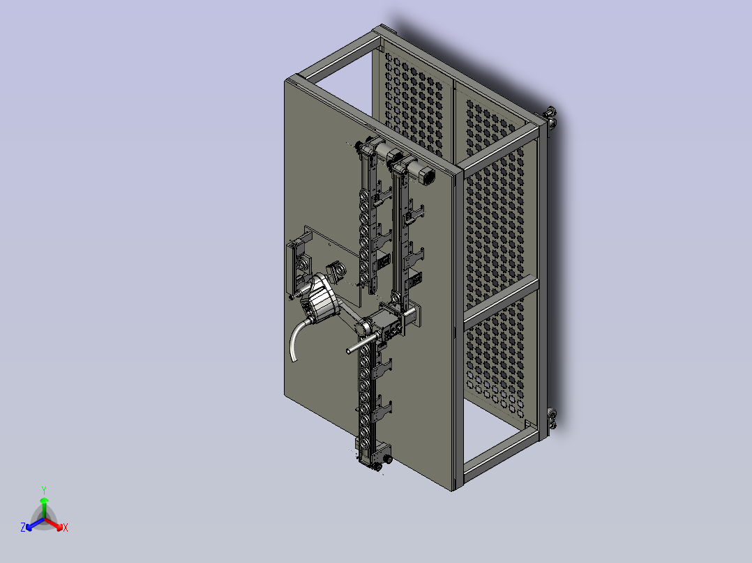 检测轴类直径尺寸合格的装置主视图
