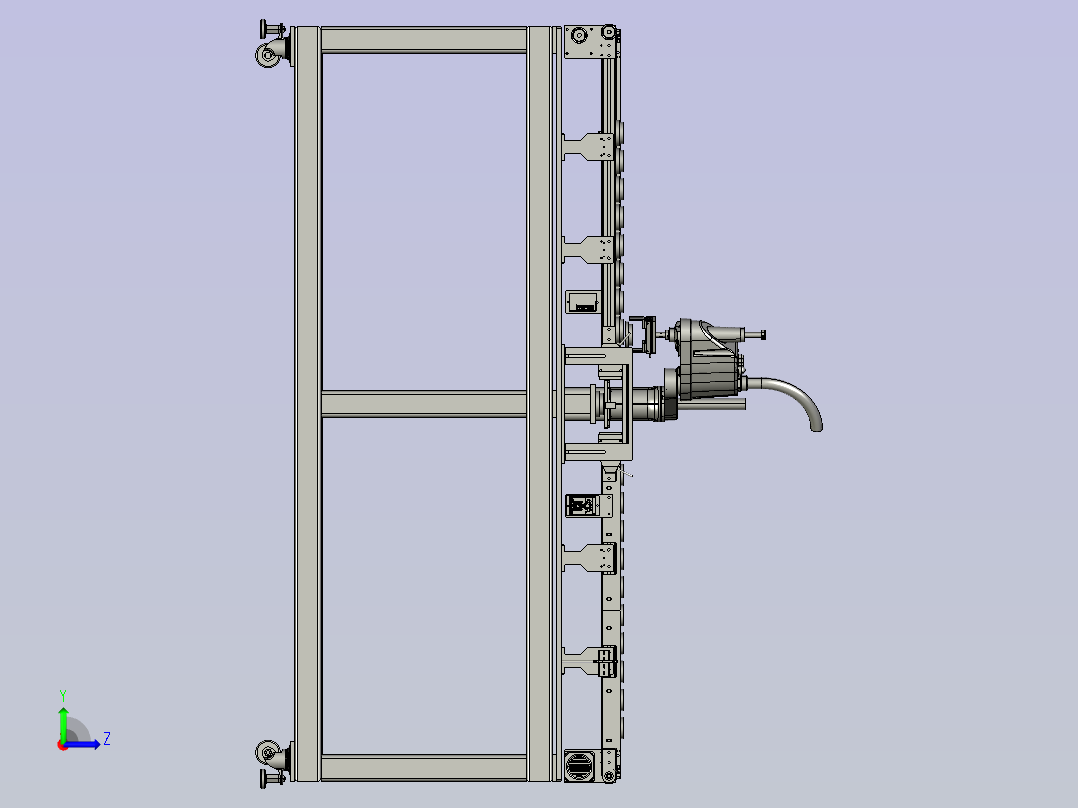 检测轴类直径尺寸合格的装置左视图