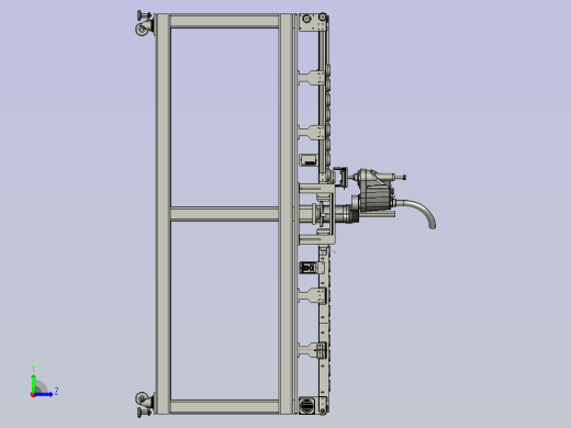 检测轴类直径尺寸合格的装置左视缩略图