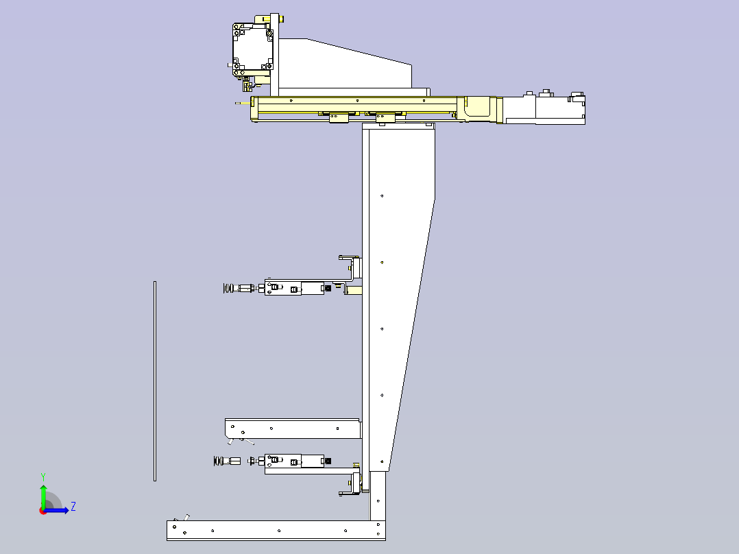 一款单轴驱动器转移3D模型左视图