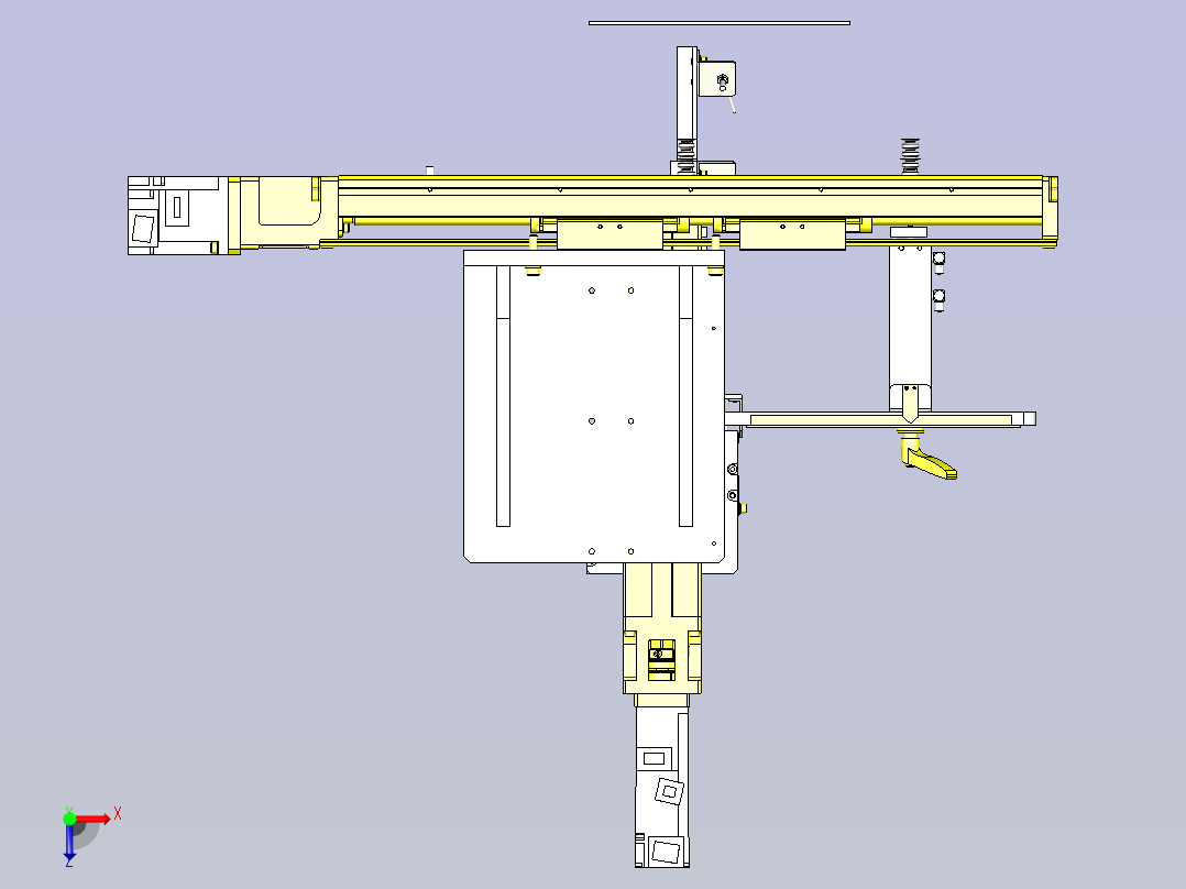 一款单轴驱动器转移3D模型俯视图