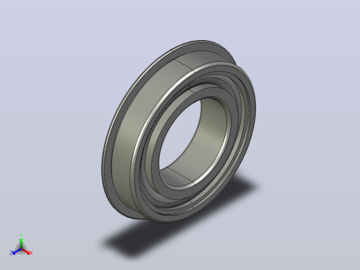 多套SKF具有卡环槽和卡环的单列球轴承3D模型IGS格式正等轴测缩略图