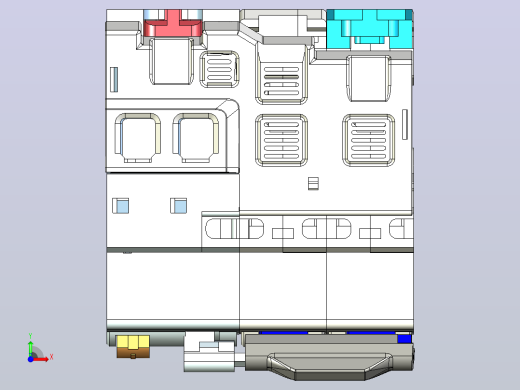 NB1LG-40 2P剩余电流动作断路器三维模型202307前视缩略图