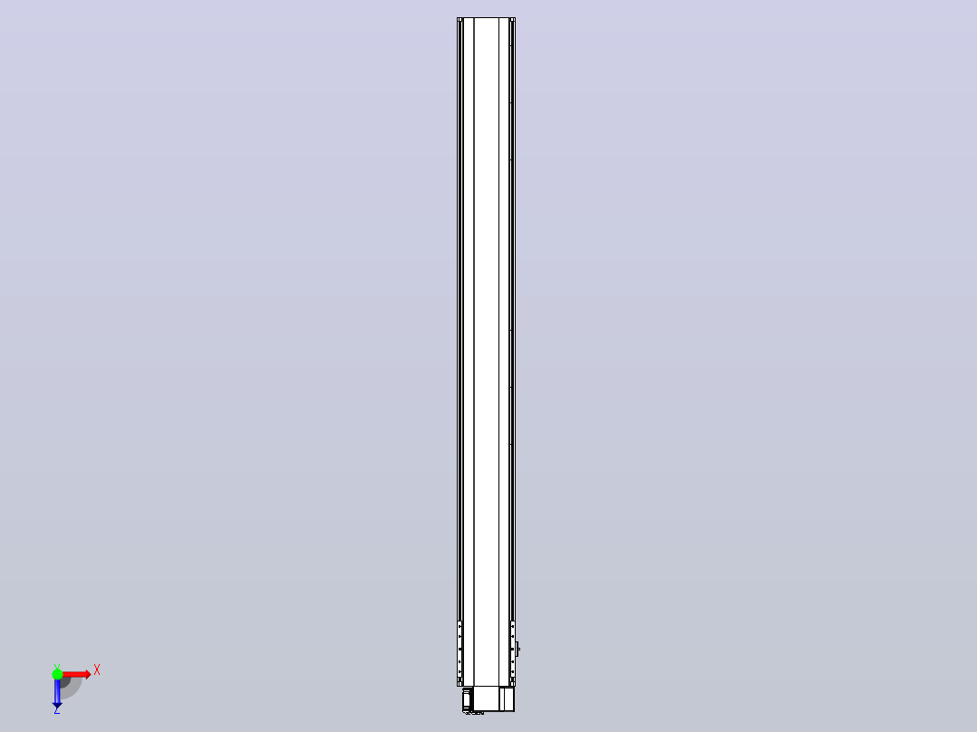 皮带直线轴半封闭可选导轨TPA-HNB-202D-140-L2000-RP-Y-P75-N3俯视图