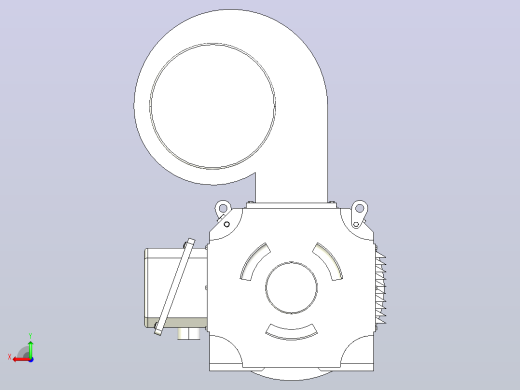 Z4-100~Z4-160卧式 端盖带底脚及凸缘(IMB35)直流电机[Z4-112╱2-1]后视缩略图