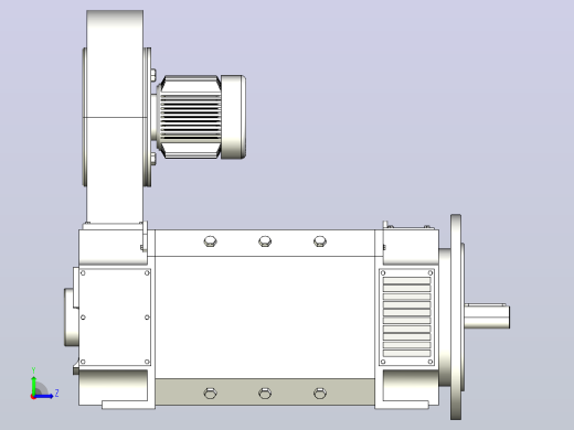 Z4-100~Z4-160卧式 端盖带底脚及凸缘(IMB35)直流电机[Z4-112╱2-1]左视缩略图
