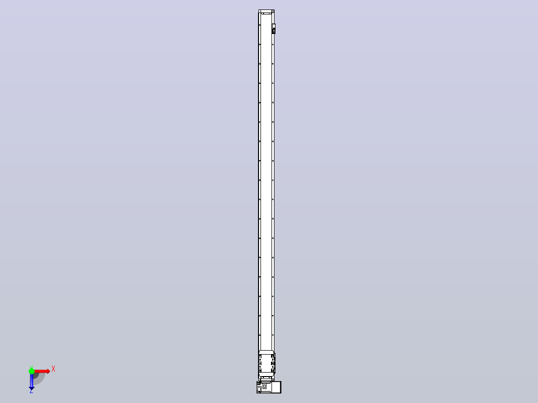 机器人皮带驱动直线轴TPA-GCB-80-P60-L1700-RU-M20-N3俯视图