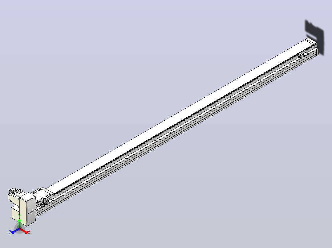 机器人皮带驱动直线轴TPA-GCB-80-P60-L1700-RU-M20-N3正等轴测图