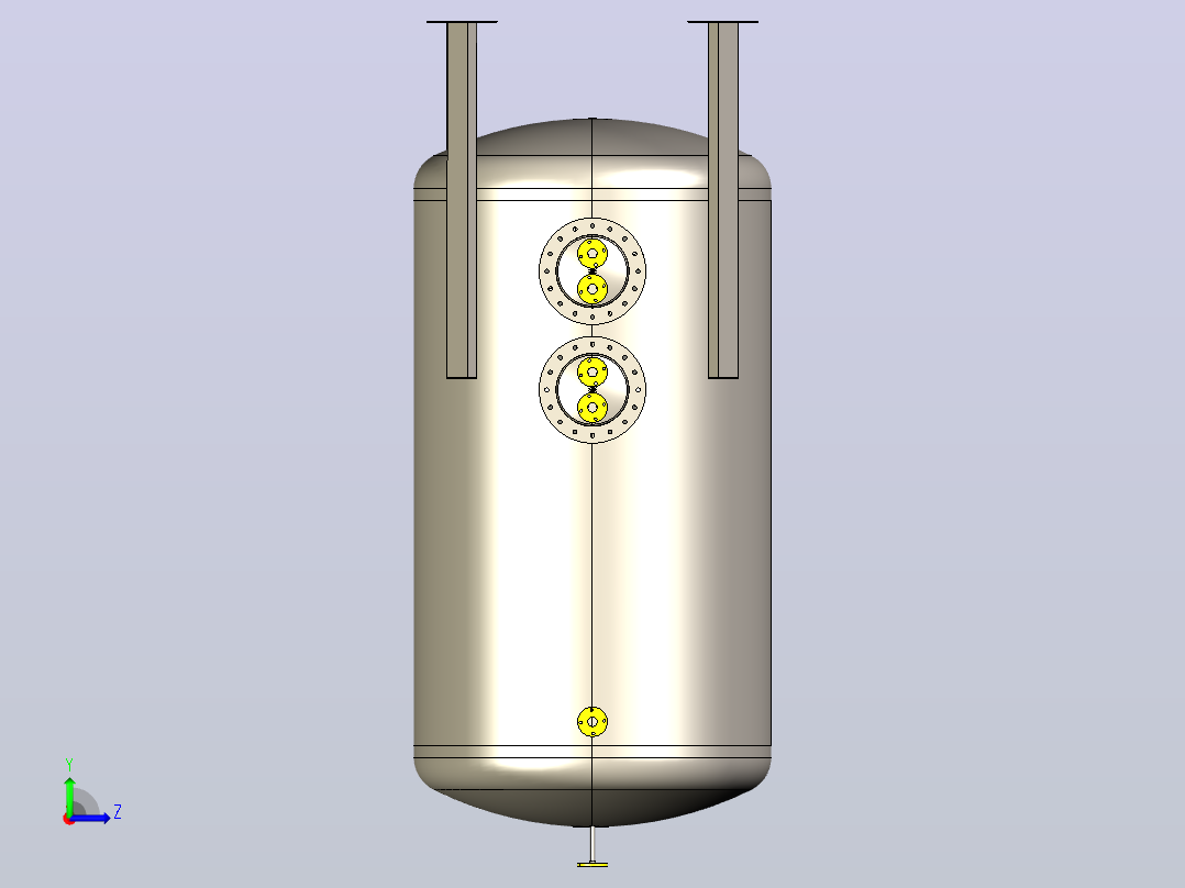 带加热器水箱左视图
