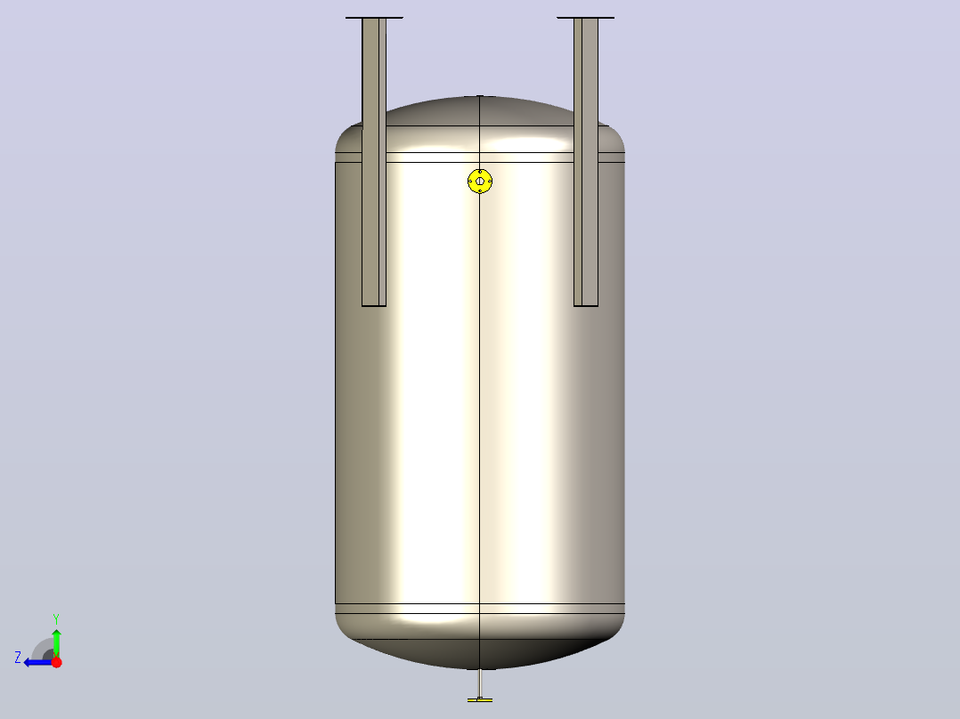 带加热器水箱右视图