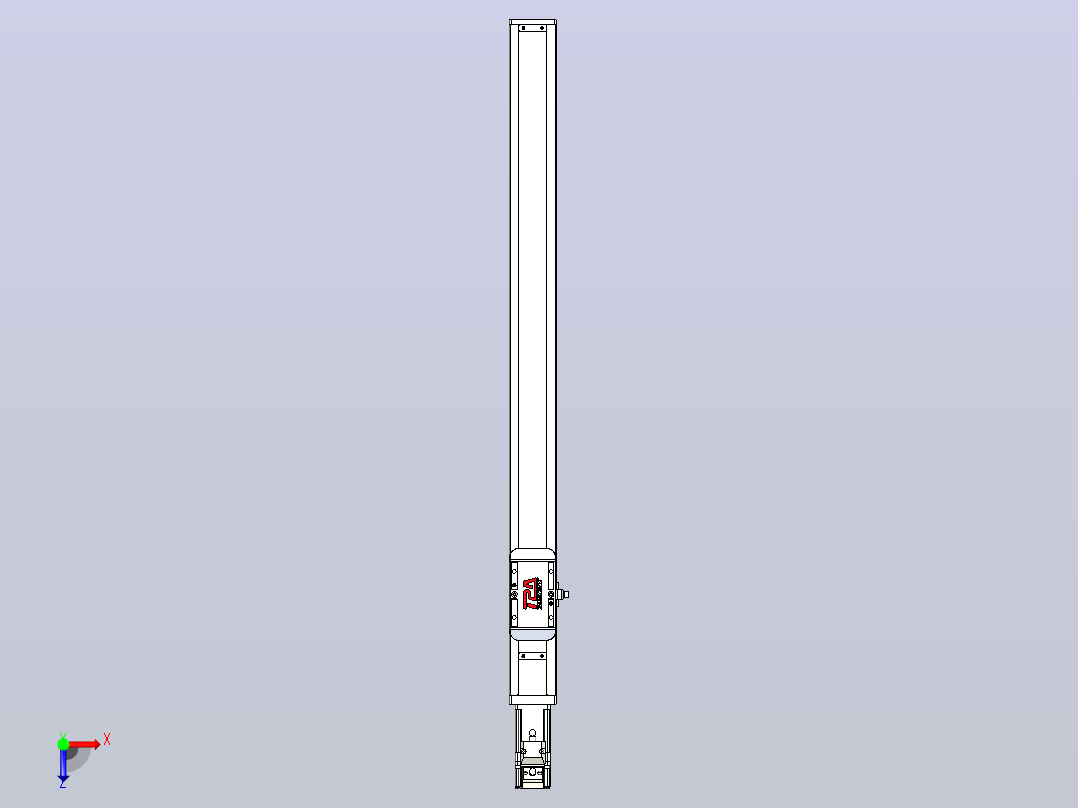 滚珠丝杠直线轴带导轨全封闭TPA-HCR-50S-1210C-L540-M-C-P10-N3俯视图