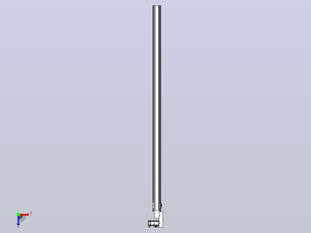 皮带直线轴半封闭可选导轨TPA-HNB-85S-90-L2000-MR-C-P20-N3俯视图