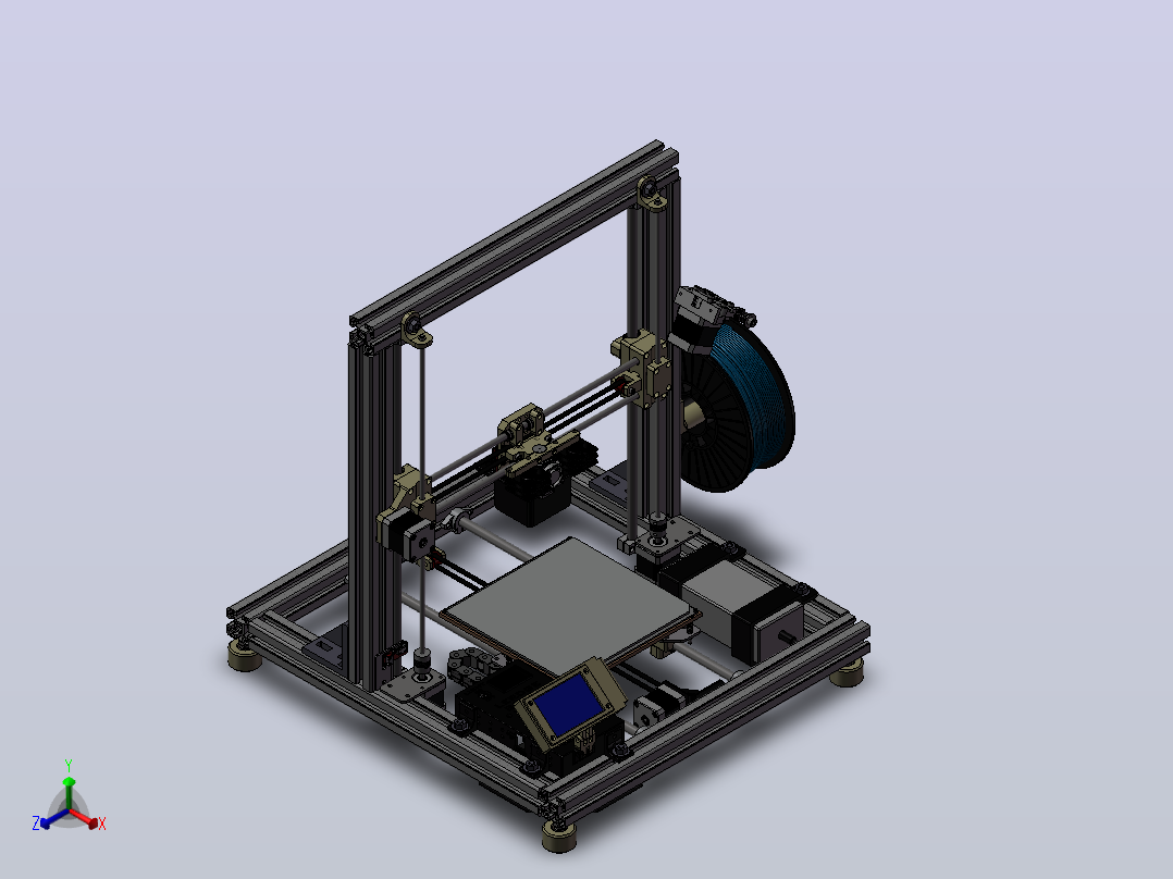Zlepek 2.0 -3d打印机正等轴测图