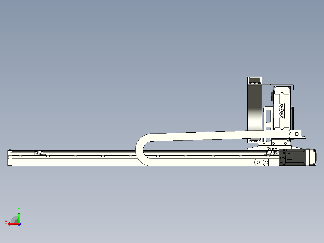 XYGT440-A4-A-850-400-M-C-001负载3-57KG 丝杆模组 XY悬臂组合 XYGT440-A4 替换台湾TOYO东佑达滑台直线模组后视图
