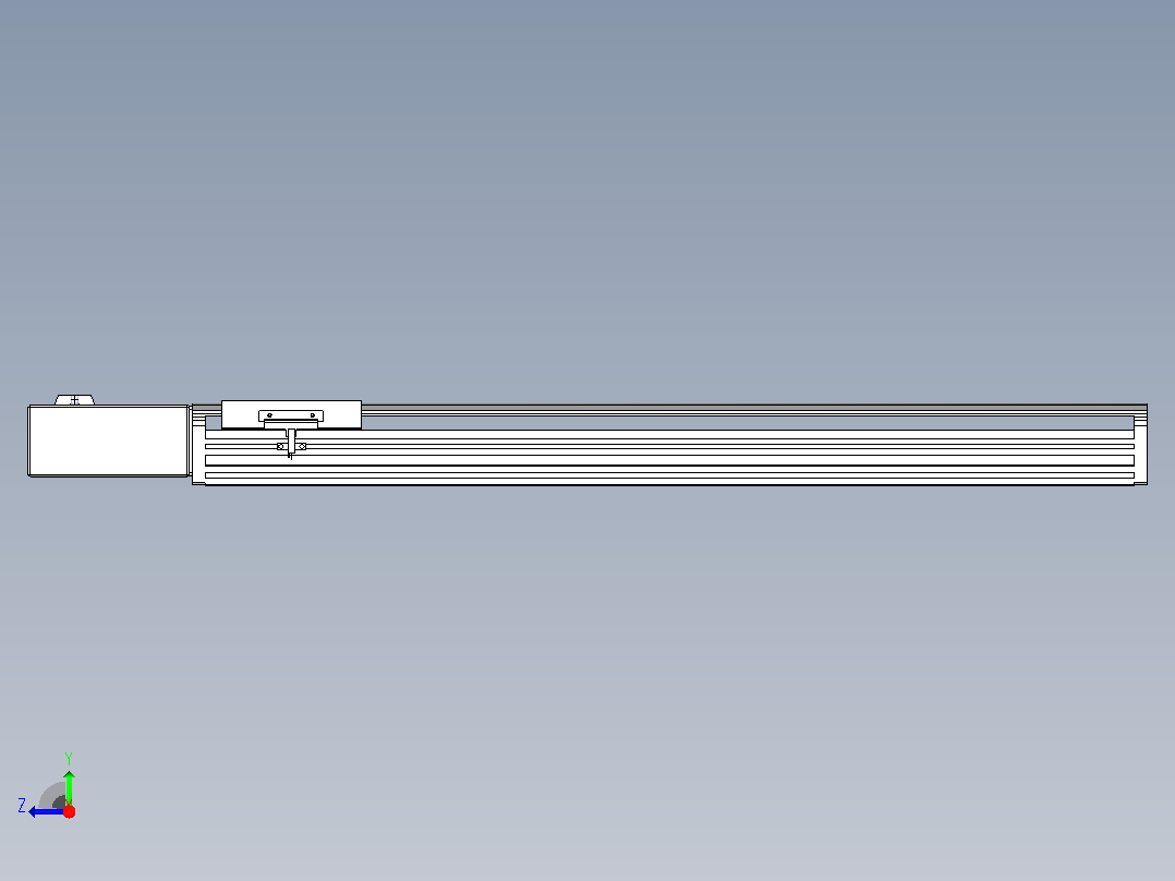 皮带直线轴半封闭可选导轨TPA-HNB-140D-120-L650-MR-C-P40-N3右视图