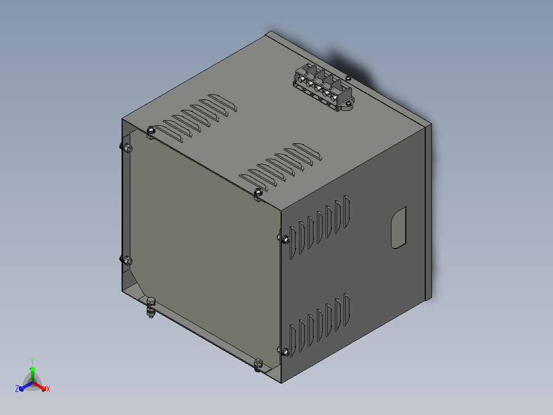 JMB-3000照明变压器三维模型 202012正等轴测图
