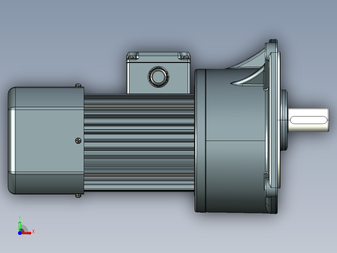 变频减速电机f750v02-L前视图