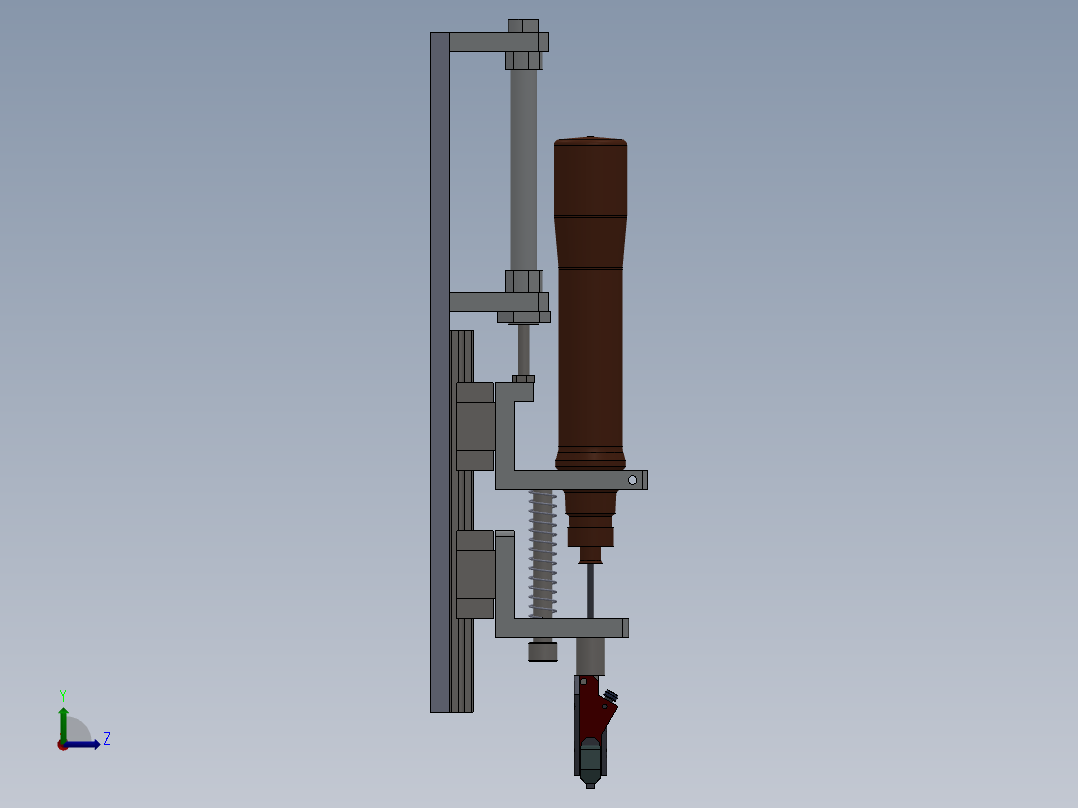 自动锁螺丝机构sw12可编辑左视图
