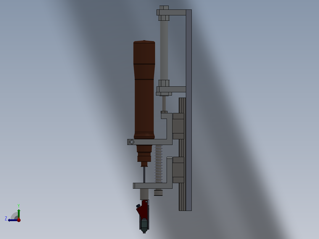 自动锁螺丝机构sw12可编辑右视图