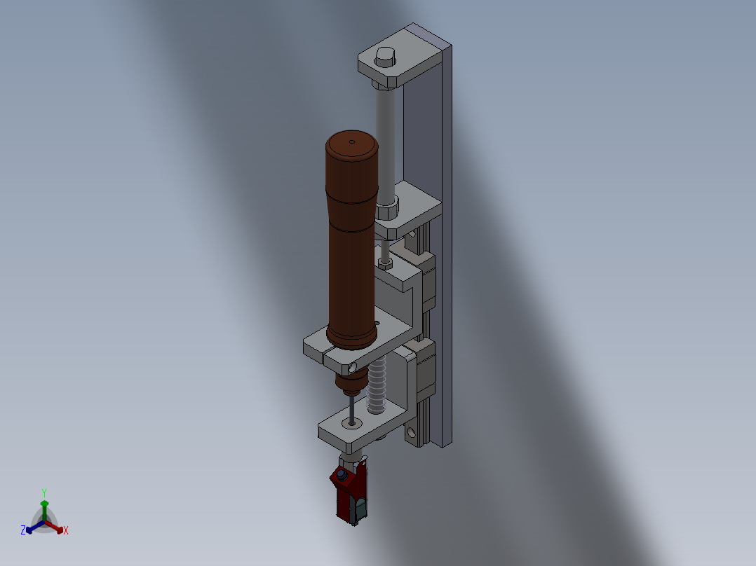 自动锁螺丝机构sw12可编辑正等轴测图