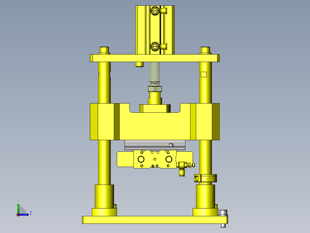 托盘堆积组件左视图