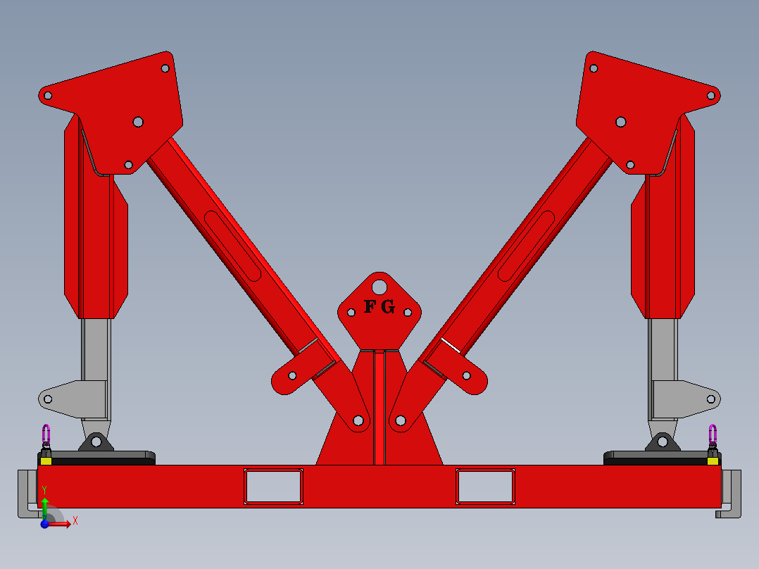 托盘稳定器卡车罐车前视图